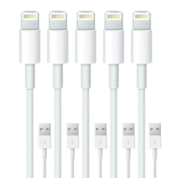 5-pakning Lightning-ladekabel 13/12/11/ Xs/Max/X/8/7/6/5SE Hvit
