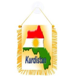 Karta över Kurdistans flaggform