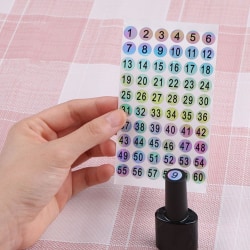Nummerdekaletikett för nagellack Färg Gellack 1-60/6 laserC 7.5* 13cm