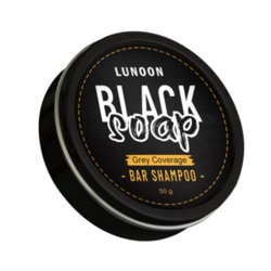 80g Men Grey Coverage Bar Shampoo Hair Darkening Black Soap för