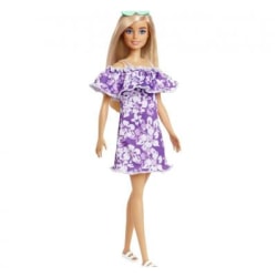 Barbie älskar havet docka, lila blommig klänning