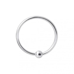10 mm.Piercing ring  i 925 Sterling Silver med kula 10x0,8 