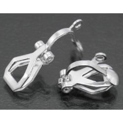 6 st. (3Par)  Nickelfria clips till örhängen( 3 färg val) 1 silverpläterade