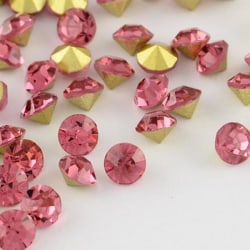 25 "Rose" koniska Swarovski kristaller för inlägg Ø 6 mm.