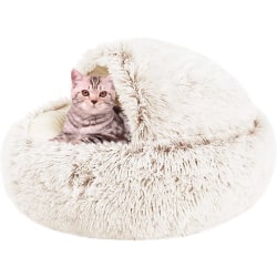 2 i 1 vikbar halvstängd sovsäck för katter litet husdjur