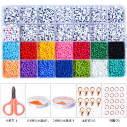 Pärlalåda - Multi bokstavspärlor polychrome