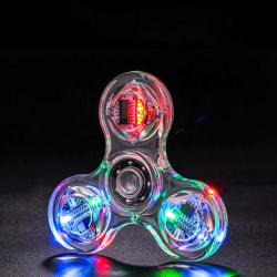 Lysande LED Fidget Spinner - Transparent 1par