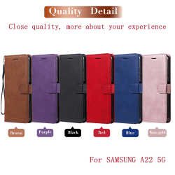 Samsung Galaxy A22 5G - Telefonfodral med plånbokskort black