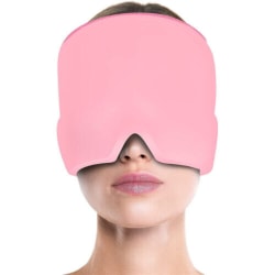Huvudvärk Migrän Relief Cap Ice Mask Hat Värme Kylterapi pink