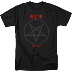 Skrik på Djävulen Pentagram fläckiga Crue T-shirt S