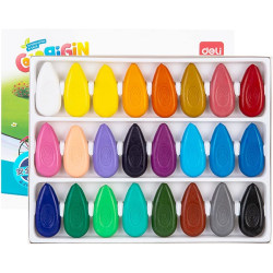 Kritor för småbarn, 24 färger tvättbara set, naturliga giftfria färgkritor Leksaker för barn från 3 år och uppåt, pojkar och flickor Idealiska presenter