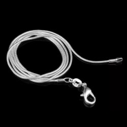 1mm Halsband - Silver 50cm size