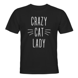 Crazy Cat Lady - T-SHIRT - HERR Svart - XL