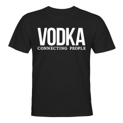Vodka Connecting People - T-SHIRT - HERR Svart - M