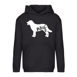Hund Woof - Hoodie / Tröja - BARN svart Svart - 128