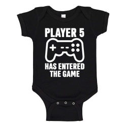 Player 5 Has Entered The Game - Baby Body svart Svart - 12 månader