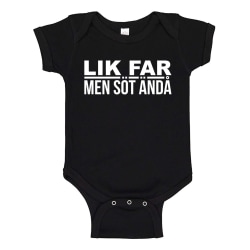 Lik Far Men Söt Andå - Baby Body svart Svart - 6 månader