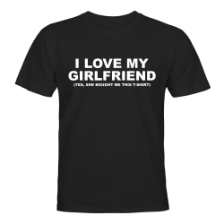 I Love My Girlfriend - T-SHIRT - HERR Svart - XL