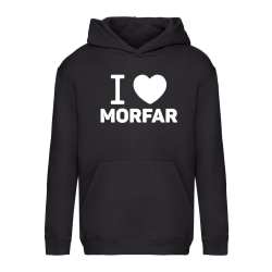 Jag Älskar Morfar - Hoodie / Tröja - BARN svart Svart - 152