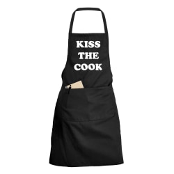 Kiss the Cook - Förkläde - Svart svart one size