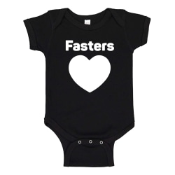 Fasters Hjärta - Baby Body svart Svart - Nyfödd