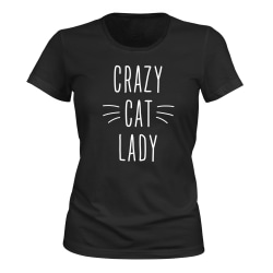Crazy Cat Lady - T-SHIRT - DAM svart L
