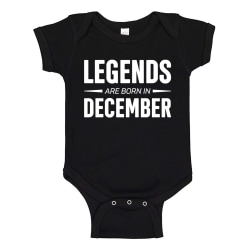 Legends Are Born In December - Baby Body svart Svart - Nyfödd
