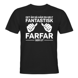 Fantastisk Farfar - T-SHIRT - UNISEX Svart - L