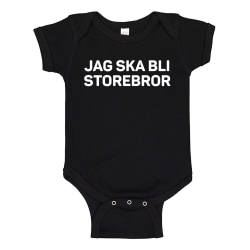 Jag Ska Bli Storebror - Baby Body svart Svart - 12 månader