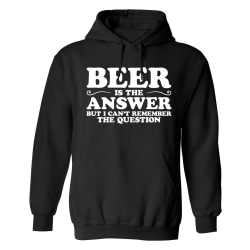 Beer Is The Answer - Hoodie / Tröja - DAM Svart - L