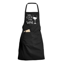 Will Cook For Wine - Forkle - Svart svart one size