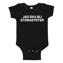 Jag Ska Bli Storasyster - Baby Body svart Svart - 18 månader