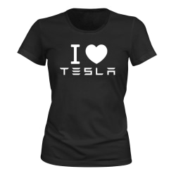 Tesla - T-SHIRT - DAME sort M