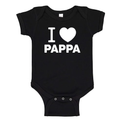 Jag Älskar Pappa - Baby Body svart Svart - 6 månader