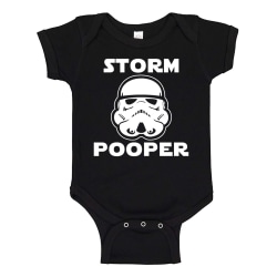Storm Pooper - Baby Body svart Svart - 6 månader