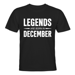 Legends Are Born In December - T-SHIRT - UNISEX Svart - 2XL