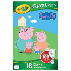CRAYOLA PEPPA PIG GIANT COLOURING PAGES WITH STICKERS