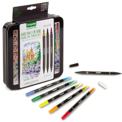 Crayola Signature Set of 16 Double-ended markers Brushstrokes