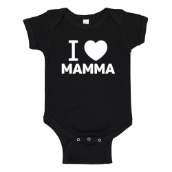 Jag Älskar Mamma - Baby Body svart Svart - Nyfödd