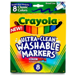 CRAYOLA 8 ULTRA CLEAN WASHABLE MARKERS