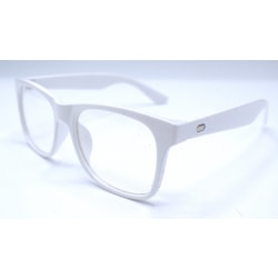Klare retro briller hvit White