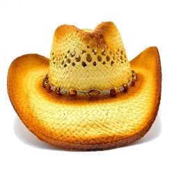 Cowboyhatt med pärlor - handgjord hatt
