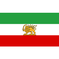 Iran flagg løve - før revolusjonen, safavider