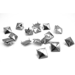 Silverfärgade Pyramid nitar 100 stycken Silver