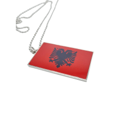 Albaniens flagga halsband