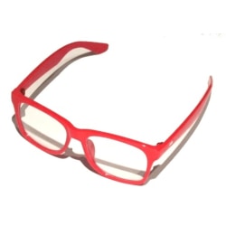Klare briller - røde Red