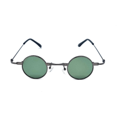 Små runde solbriller - mørkegrønne linser Green