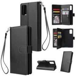 Käytännöllinen Samsung S20 -lompakkokotelo 10 taskulla Black