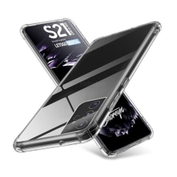 Samsung S21 stødabsorberende silikonetui Shockr Transparent