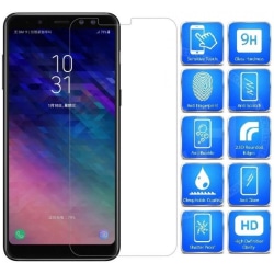 2-PACK Samsung A8 2018 Härdat glas 0.26mm 2.5D 9H Transparent